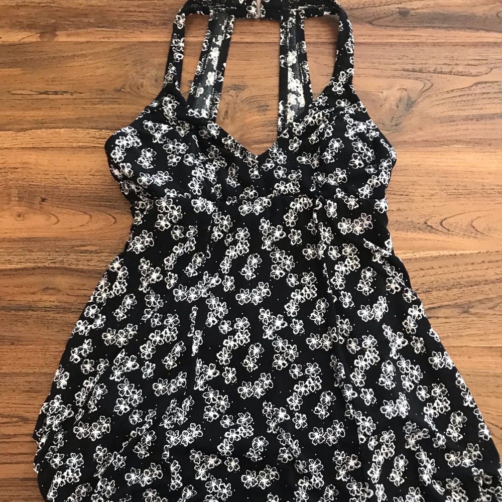 White Stag (M)  Women’s Swim Suit Dress, Blk/wht